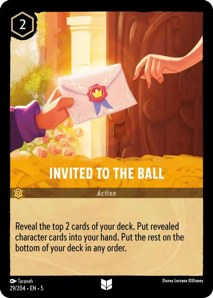 Disney Lorcana Trading Card Game Shimmering Skies Single Card Uncommon Invited to the Ball 29 - ToyWiz Disney Lorcana Trading Card Game Shimmering Skies Single Card Uncommon Invited to the Ball 29 - ToyWiz