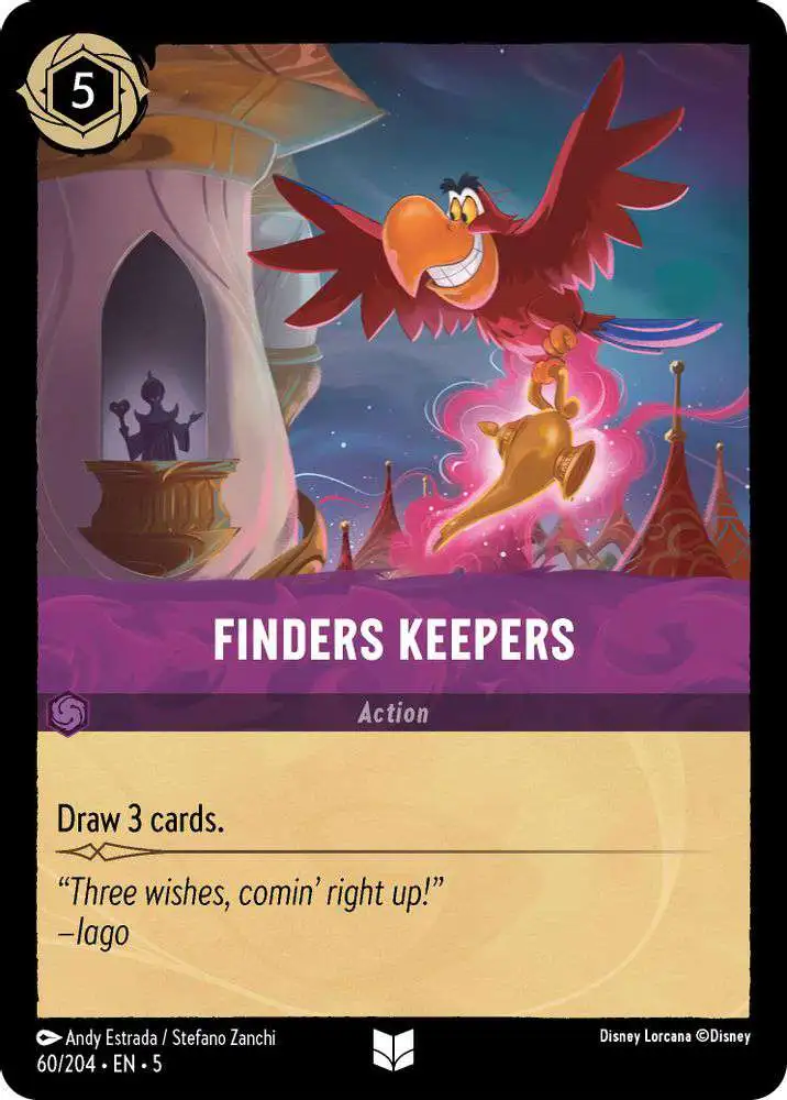 Disney Lorcana Trading Card Game Shimmering Skies Single Card Uncommon  Finders Keepers 60 FOIL - ToyWiz