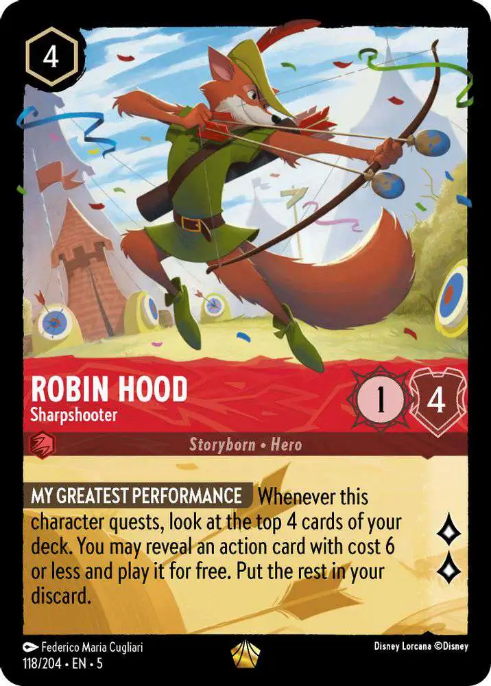 top disney lorcana cards Amazon.com: MTG Decks & More Disney Lorcana Robin Hood Deck - Robin Hood,  Little John - Custom Built - Very Strong main image 0
