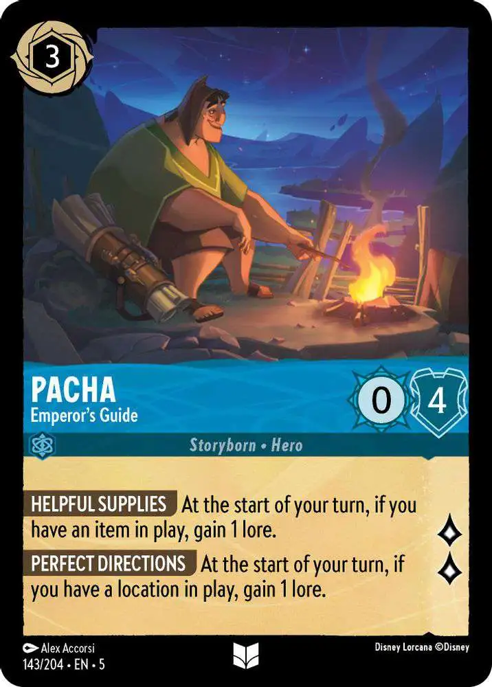 Disney Lorcana Trading Card Game Shimmering Skies Single Card Uncommon  Pacha - Emperors Guide 143 - ToyWiz