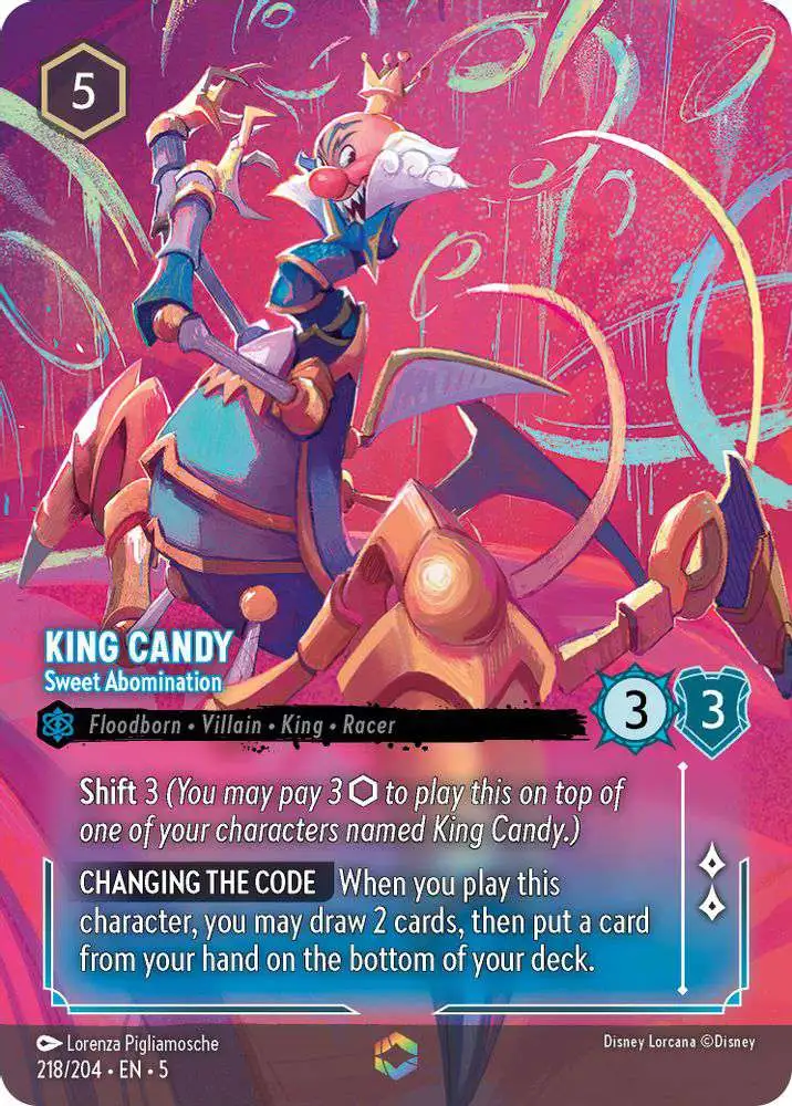 Disney Lorcana Trading Card Game Shimmering Skies Single Card Enchanted  King Candy - Sweet Abomination 218 Enchanted - ToyWiz