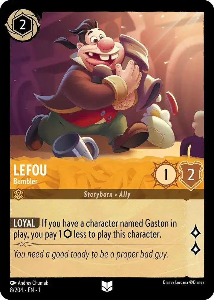 Disney Lorcana Trading Card Game The First Chapter Uncommon Foil Lefou - Bumbler #8