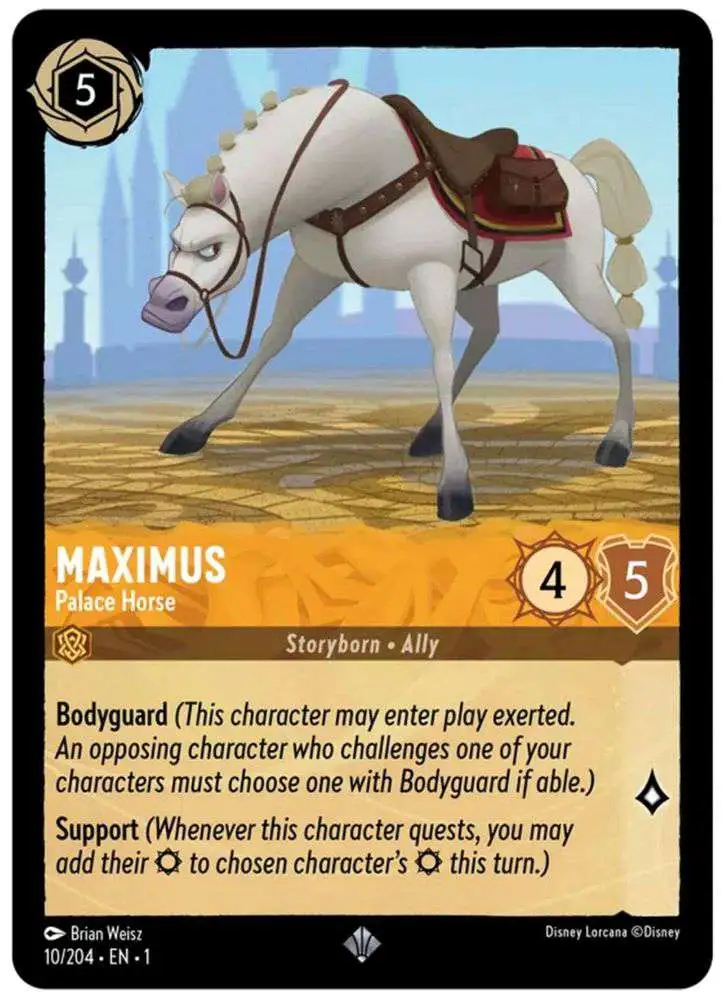 Disney Lorcana Trading Card Game The First Chapter Super Rare Maximus - Palace Horse #10