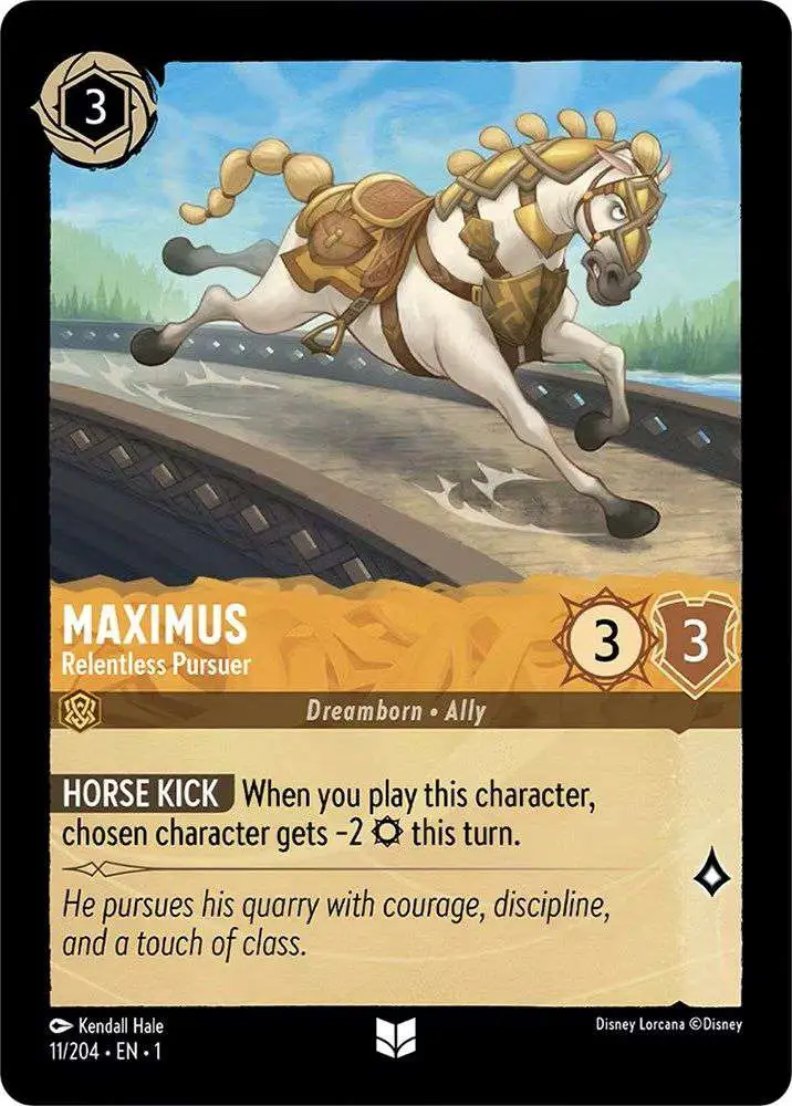 Disney Lorcana Trading Card Game The First Chapter Uncommon Maximus - Relentless Pursuer #11