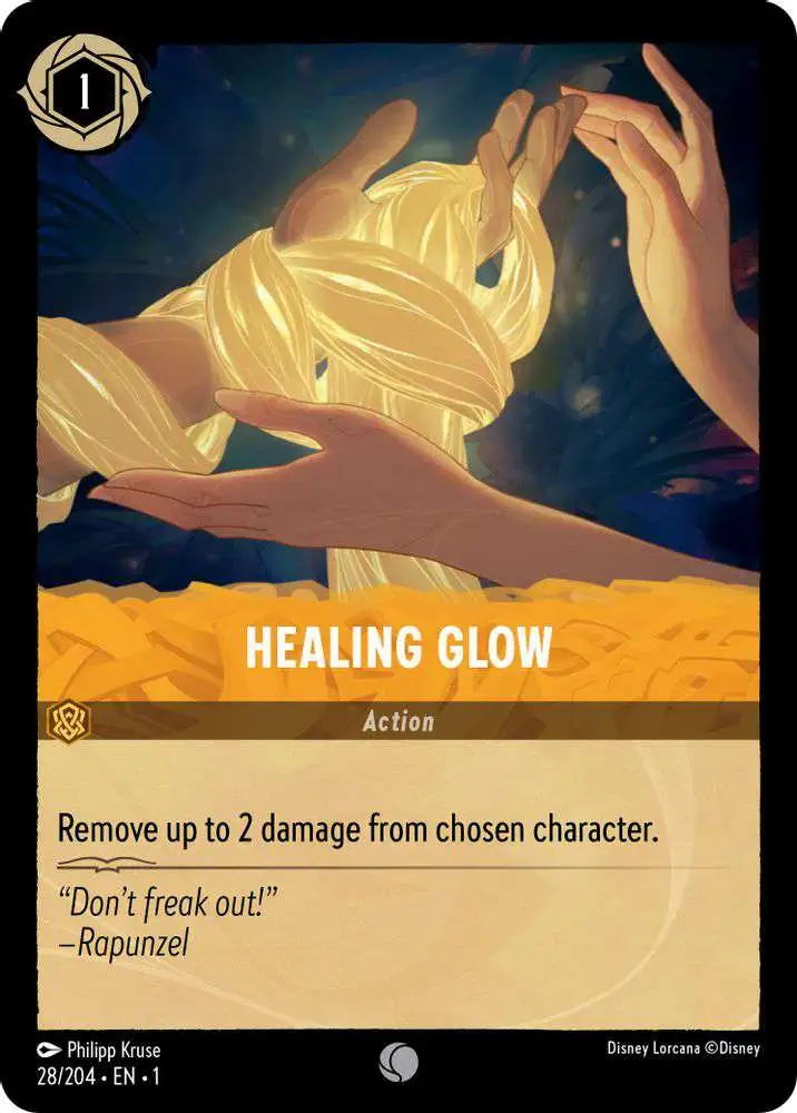 Disney Lorcana Trading Card Game The First Chapter Common Healing Glow #28