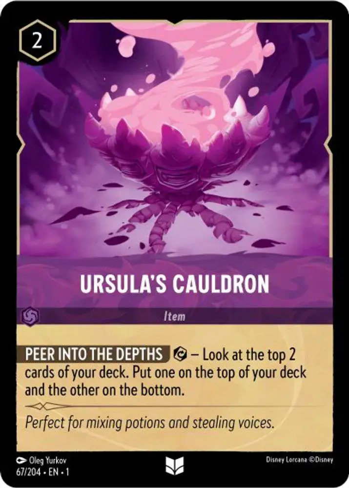 Disney Lorcana Trading Card Game The First Chapter Uncommon Ursula's Cauldron #67