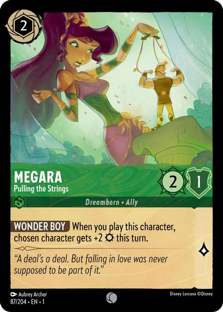 Disney Lorcana Trading Card Game The First Chapter Common Foil Megara - Pulling the Strings #87