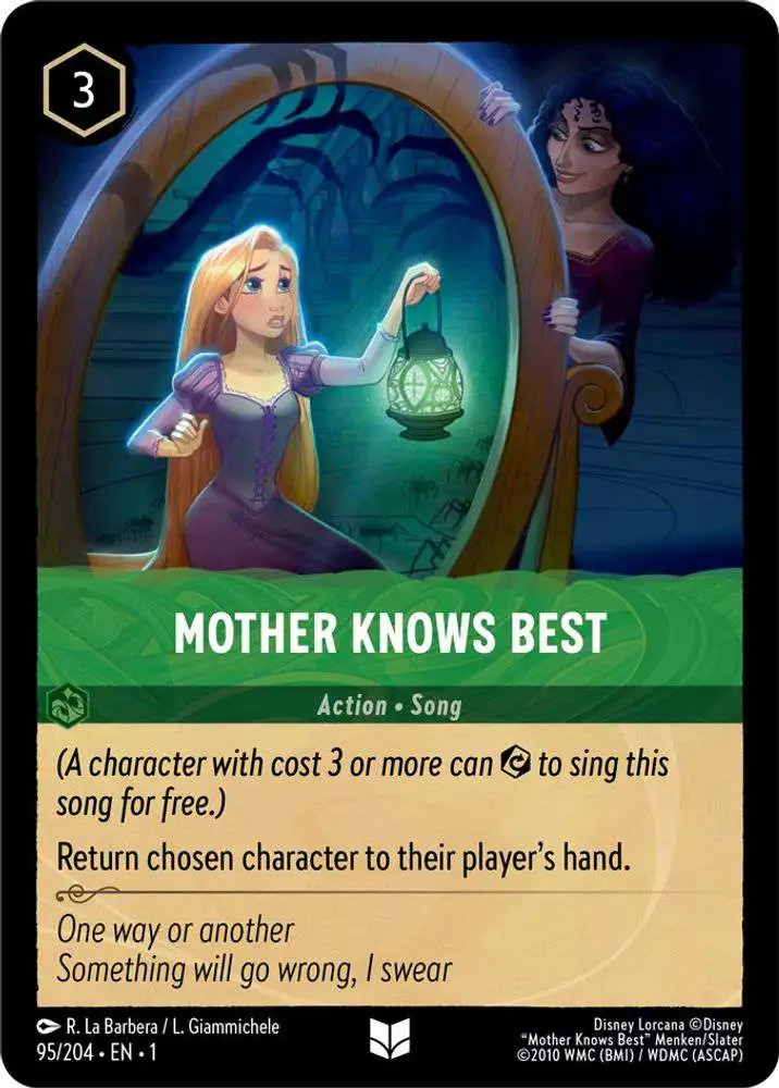 Disney Lorcana Trading Card Game The First Chapter Single Card Uncommon  Mother Knows Best 95 FOIL - ToyWiz
