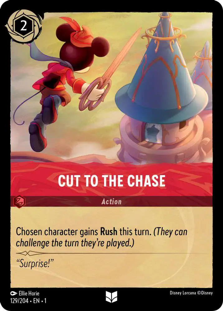 Disney Lorcana Trading Card Game The First Chapter Uncommon Cut to the  Chase #129