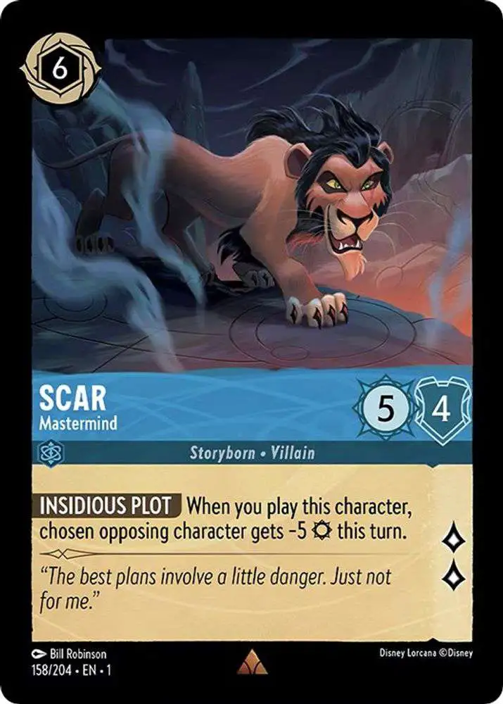 scar lorcana card Lorcana: Azurite Sea Sleeves 7 Character Version Disney Lorcana Fabled Scar Finally
