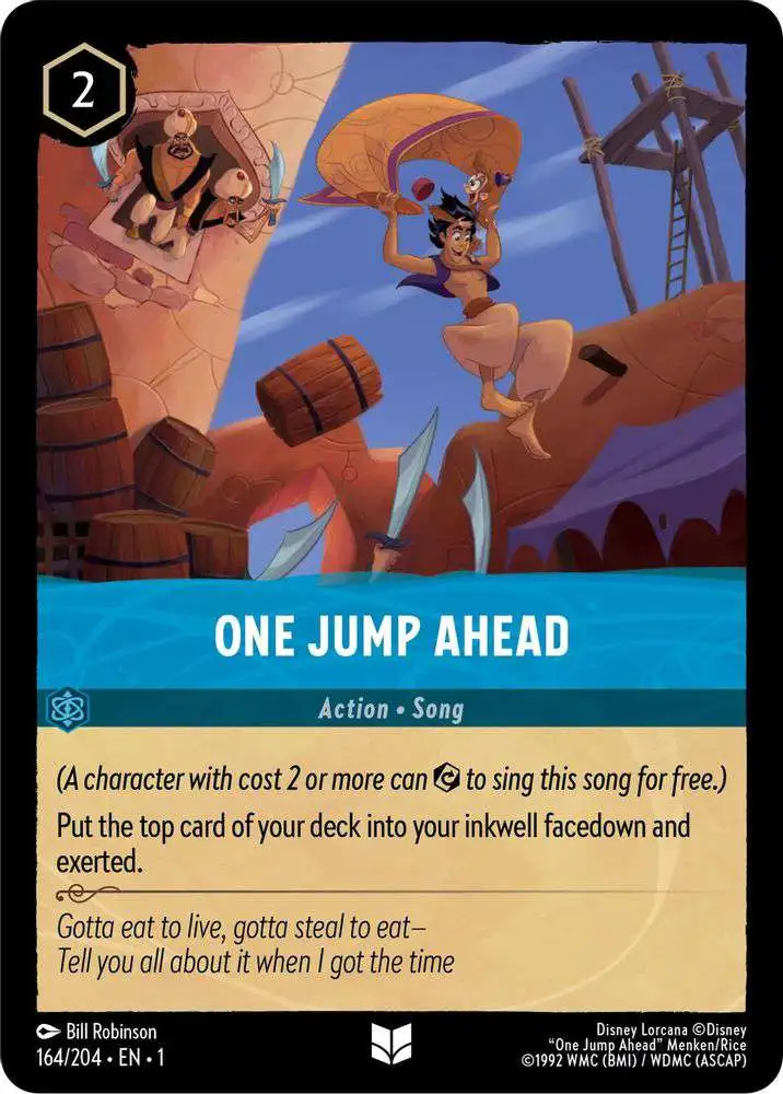 Disney Lorcana Trading Card Game The First Chapter Single Card Uncommon One  Jump Ahead 164 FOIL - ToyWiz