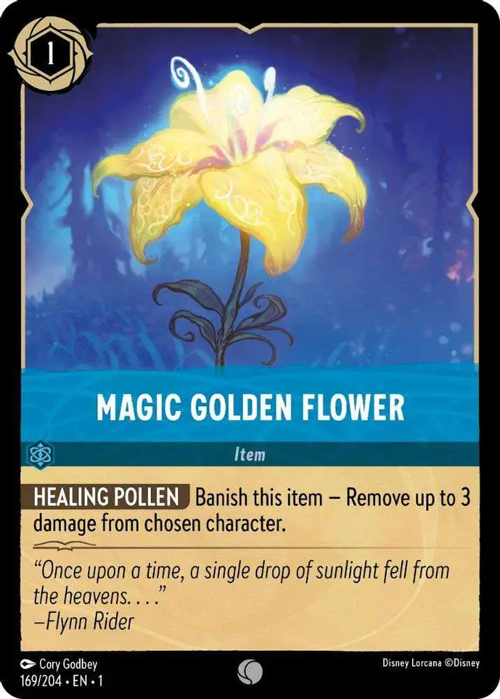 Disney Lorcana Trading Card Game The First Chapter Common FOIL Magic Golden Flower #169