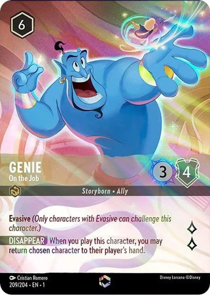 PSA10DISNEY LORCANAジーニー#209 Disney Lorcana TCG The First Chapter 209/204 Enchanted Genie