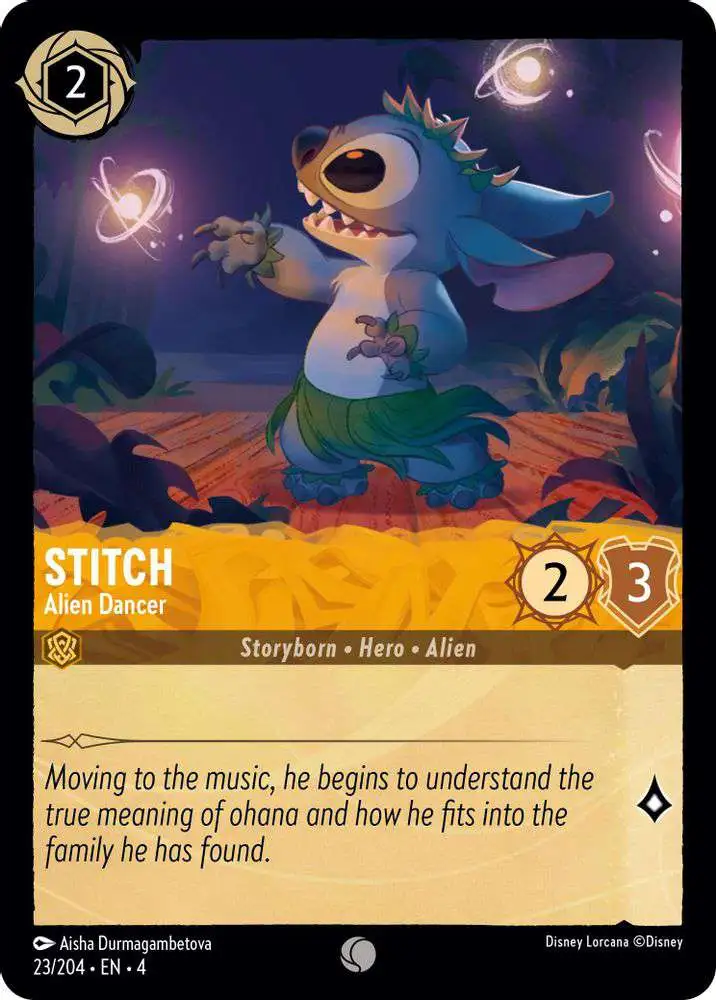 Disney Lorcana Trading Card Game Ursula's Return Common Stitch - Alien Dancer #23