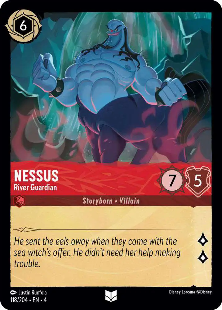 Disney Lorcana Trading Card Game Ursula's Return Uncommon Nessus - River Guardian #118