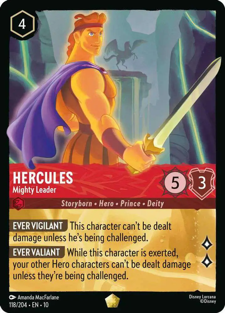 hercules lorcana cards ArtStation - True Hero Ink Type 002-181 Hercules - Divine Hero