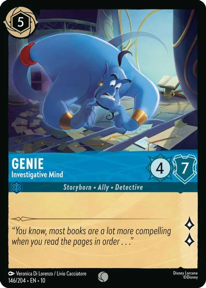 Disney Lorcana Trading Card Game Whispers in the Well Single Card Common  Genie - Investigative Mind 146 - ToyWiz