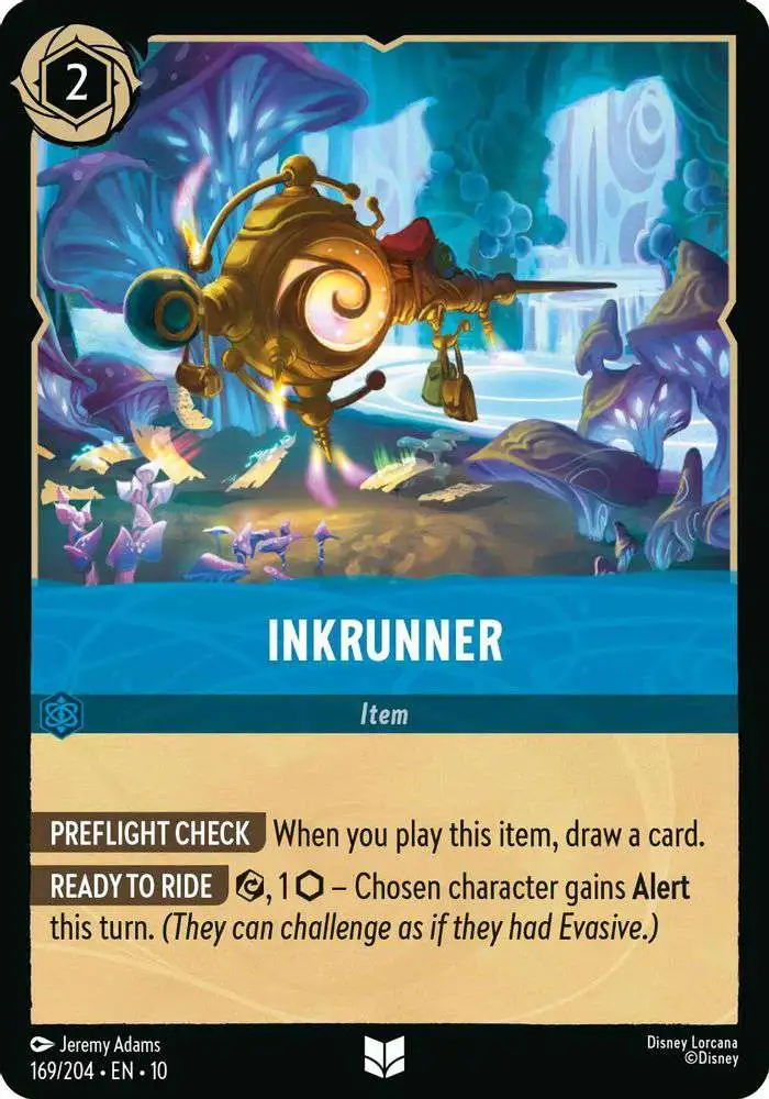 Disney Lorcana Trading Card Game Whispers in the Well Single Card Uncommon Inkrunner 169 FOIL - ToyWiz Disney Lorcana Trading Card Game Whispers in the Well Single Card Uncommon Inkrunner 169 FOIL - ToyWiz