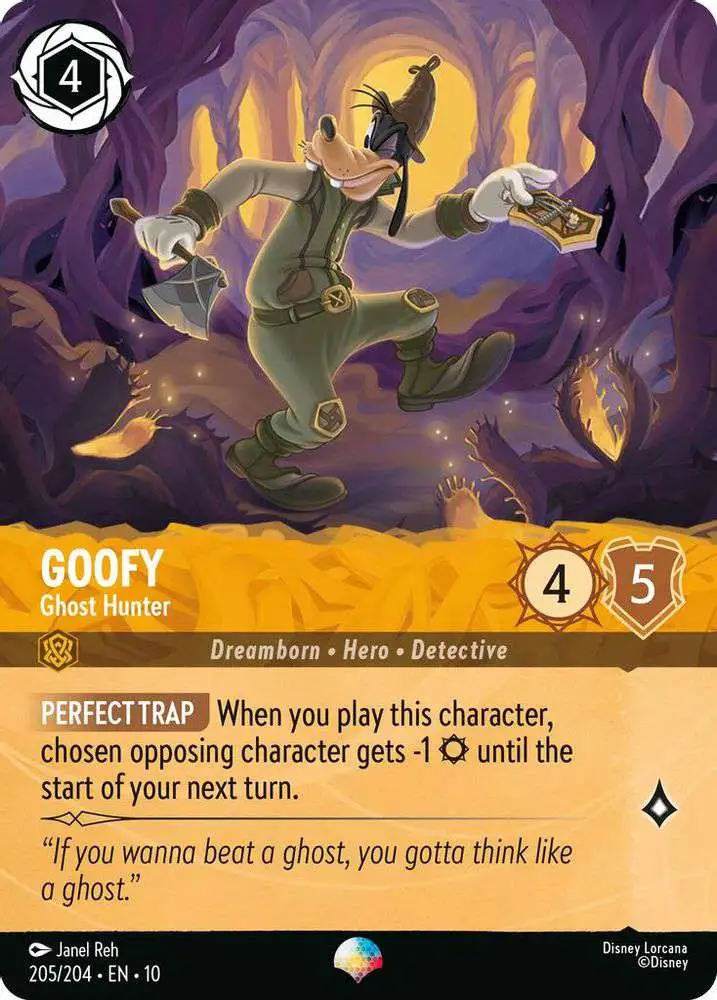 goofy lorcana card GENCON DISNEY PROMO - GOOFY, EMERALD CHAMPION - SET 10 Set Name 010-091 Goofy - Emerald Champion