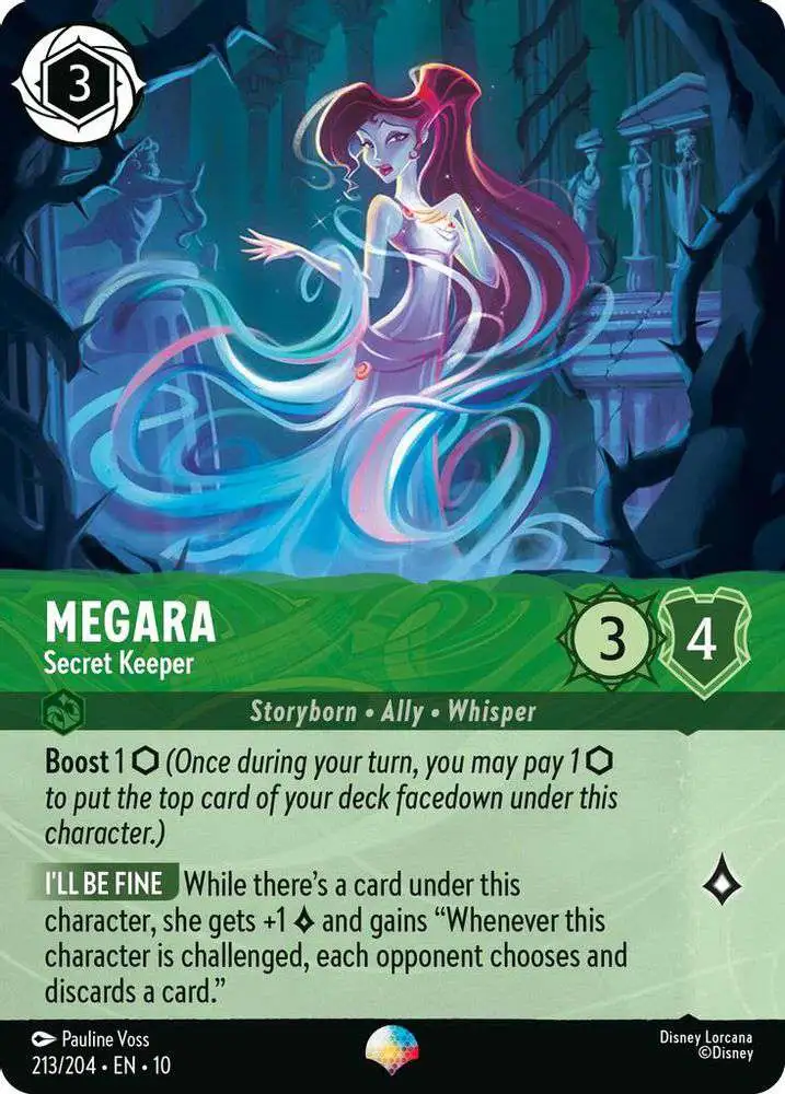 Disney Lorcana Trading Card Game Whispers in the Well Single Card Epic Megara - Secret Keeper 213 - ToyWiz Disney Lorcana Trading Card Game Whispers in the Well Single Card Epic Megara - Secret Keeper 213 - ToyWiz