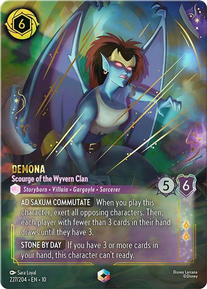 Disney Lorcana Trading Card Game Whispers in the Well Single Card Enchanted  Demona - Scourge of the Wyvern Clan 227 - ToyWiz