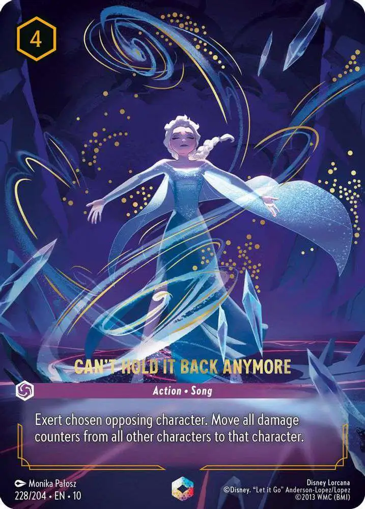 Disney Lorcana Trading Card Game Whispers in the Well Single Card Enchanted  Cant Hold It Back Anymore 228 FOIL - ToyWiz