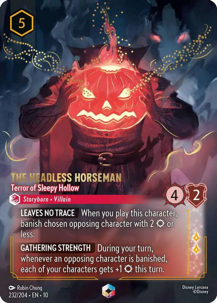 Disney Lorcana Trading Card Game Whispers in the Well Single Card Enchanted  The Headless Horseman - Terror of Sleepy Hollow 232 - ToyWiz