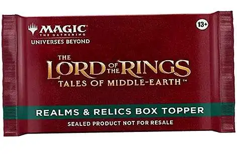 MtG Lord of the Rings Tales of Middle Earth Realms & Relics BOX TOPPER Booster Pack