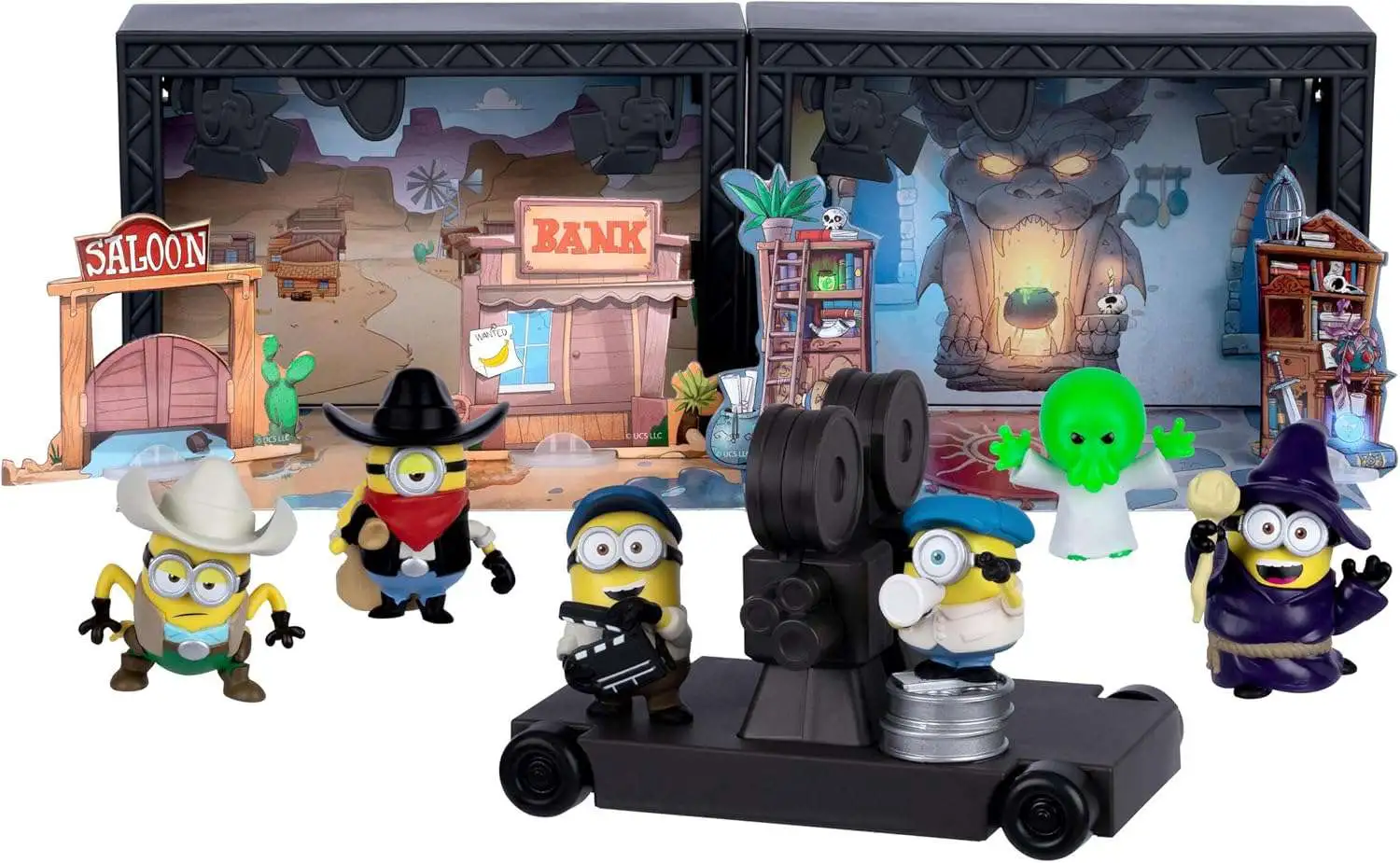 Despicable Me Minions & Monsters Cast & Crew Backlot Studio Set Story Pack [6 Mini Figures, 2 Sound Stages, 6 Props & Camera Cart]