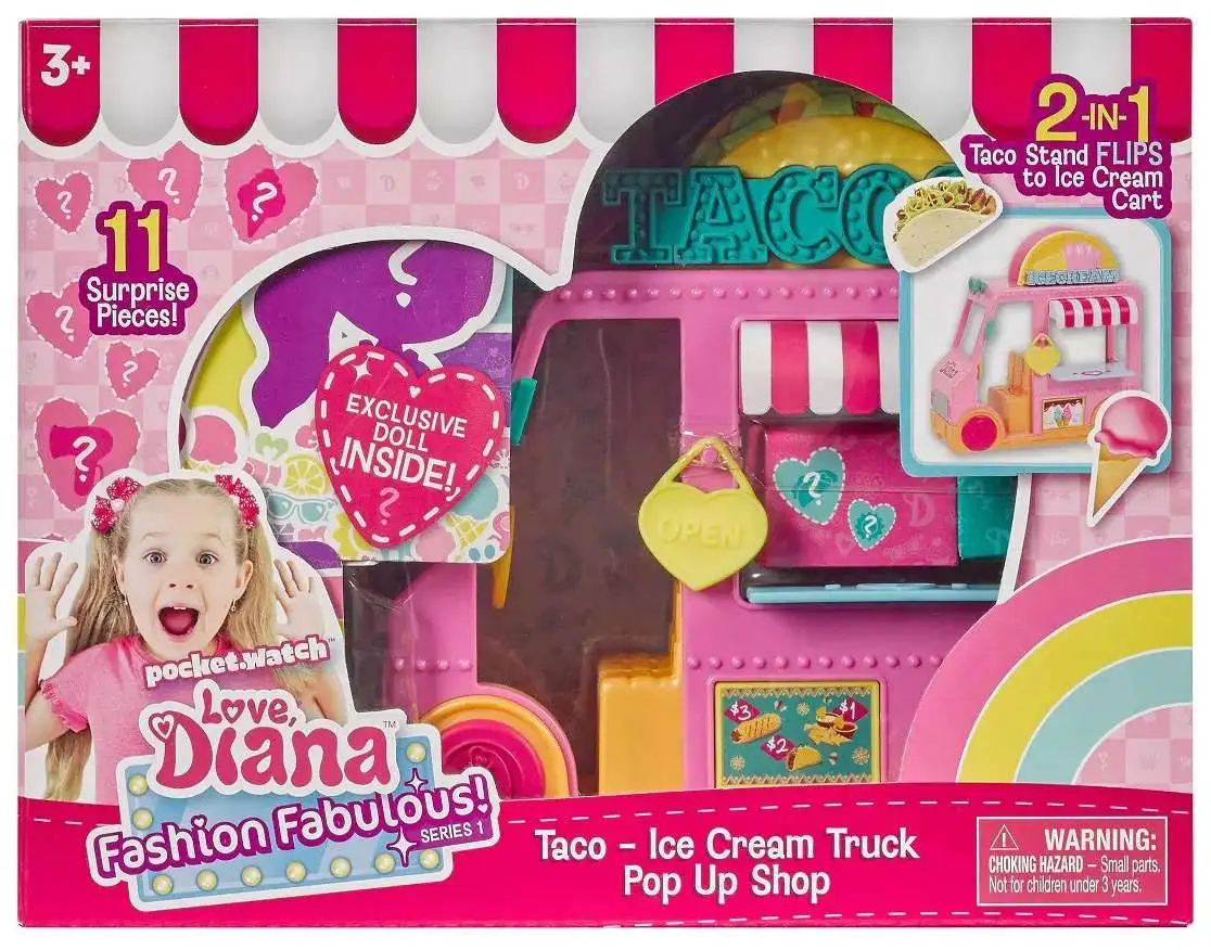 Love, Diana Fashion Fabulous! Series 1 Taco - Ice Cream Truck Pop Up Shop Playset