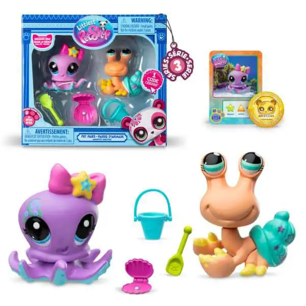 Littlest Pet Shop 2025 Generation 7 Series 3 Pet Pairs Treasure Hunt Mini Figure 2-Pack