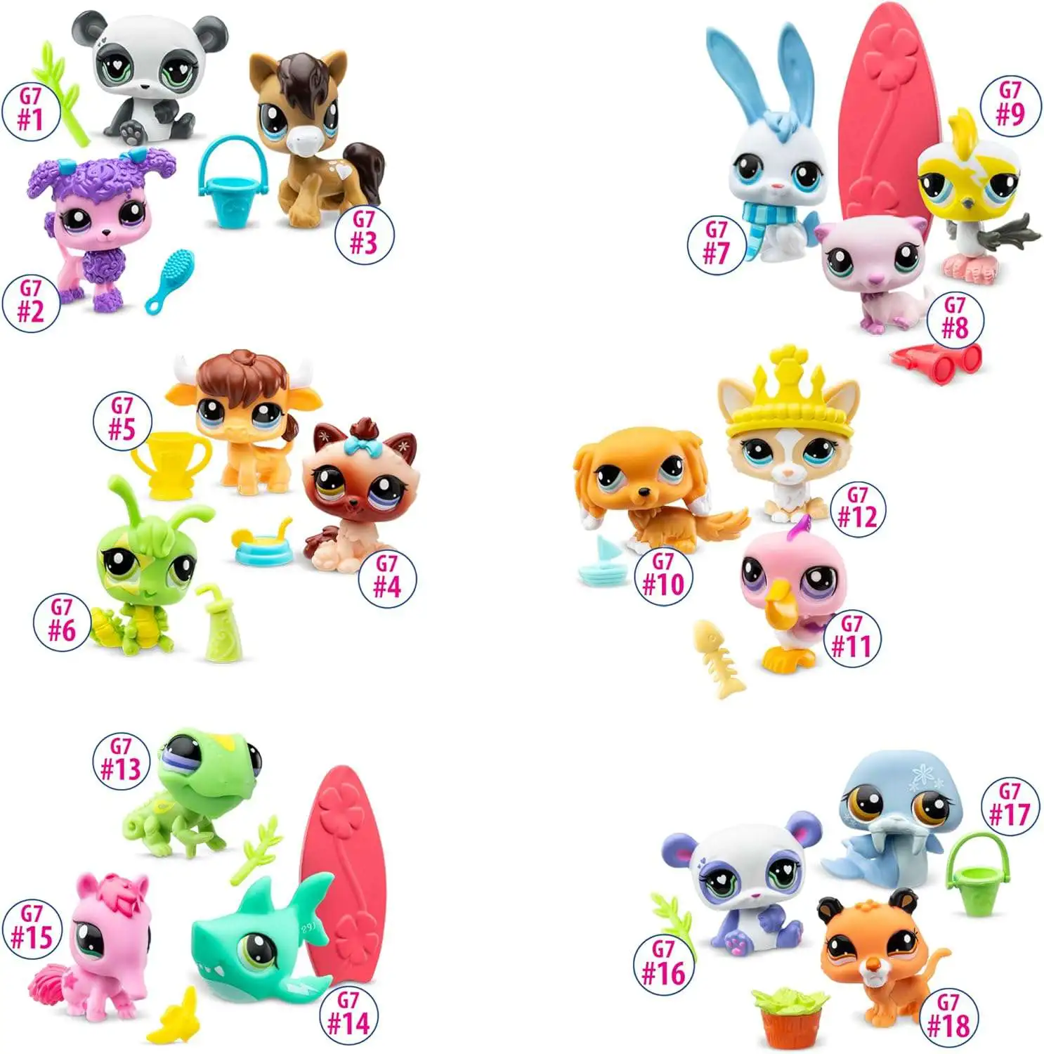 Littlest Pet Shop 2024 Generation 7 Series 1 Pet Surprise Trio Mystery