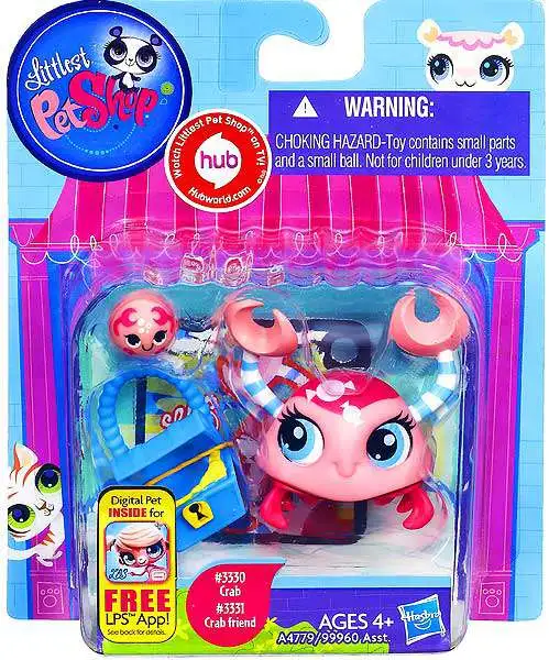 Littlest Pet Shop 2024 Generation 7 Crab & Crab Friend Figure 2-Pack #3330, 3331 [Damaged Package]
