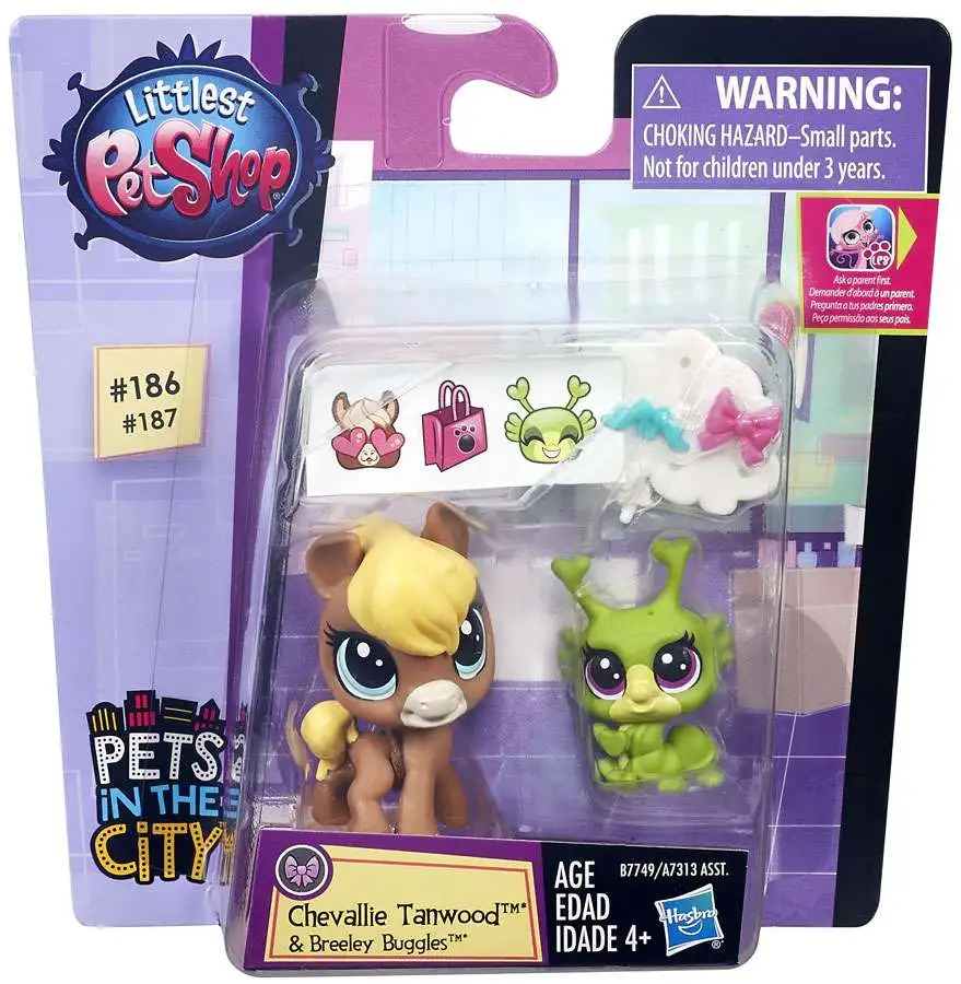 Littlest Pet Shop Pets in the City Chevallie Tanwood & Breeley Buggles Figure 2-pack [Loose]