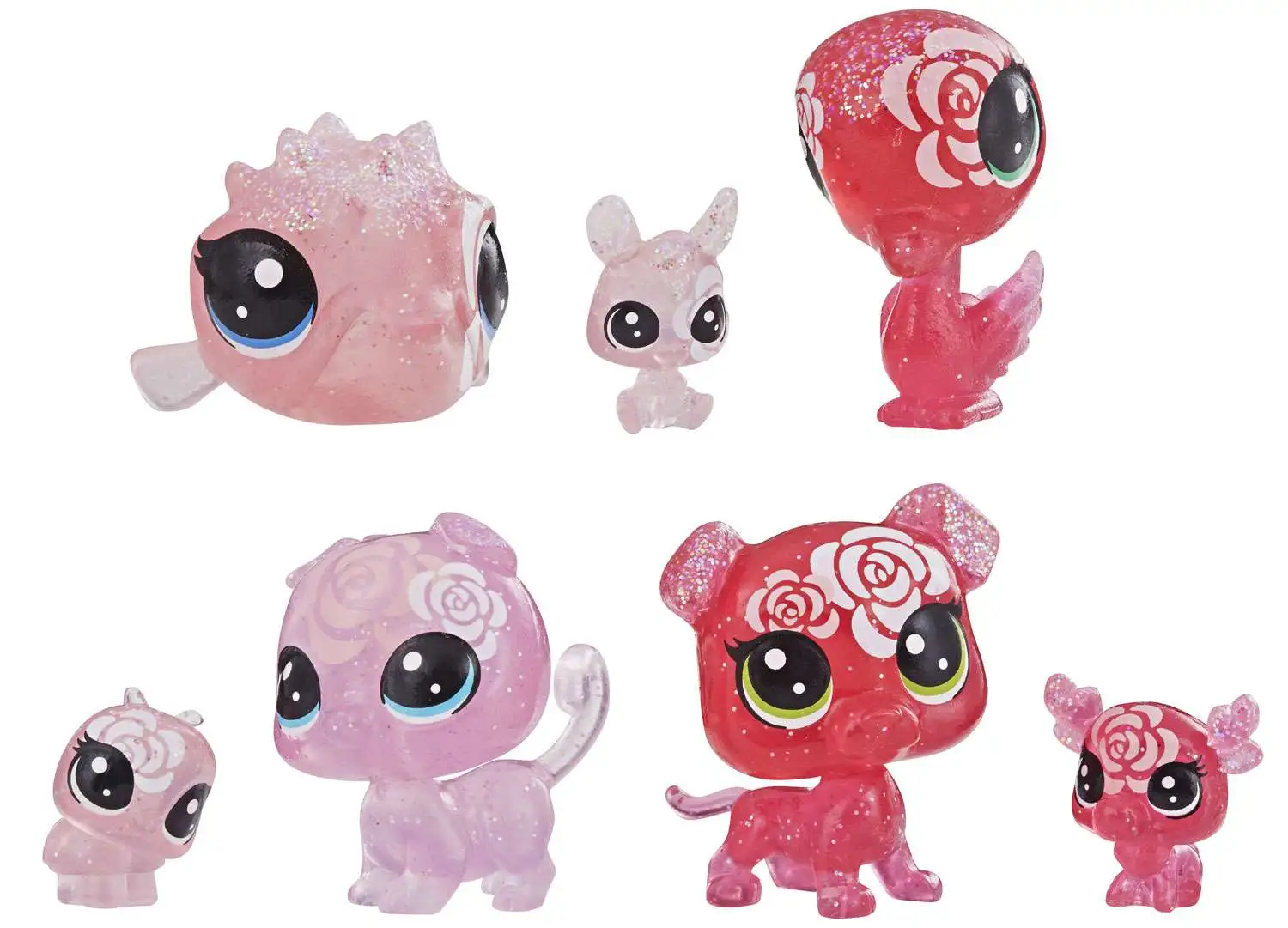 Littlest Pet Shop Frosted Wonderland Pink Collection Figure 7-Pack