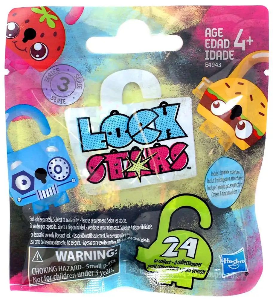 Hasbro Lock Stars Pack de 3 3 Couleurs E4607 