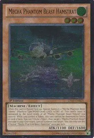 YuGiOh Trading Card Game Lord of the Tachyon Galaxy Ultimate Rare Mecha Phantom Beast Hamstrat LTGY-EN025