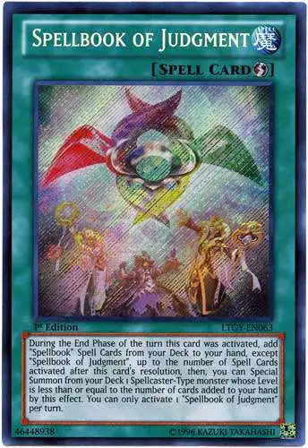 YuGiOh Trading Card Game Lord of the Tachyon Galaxy Secret Rare Spellbook of Judgment LTGY-EN063