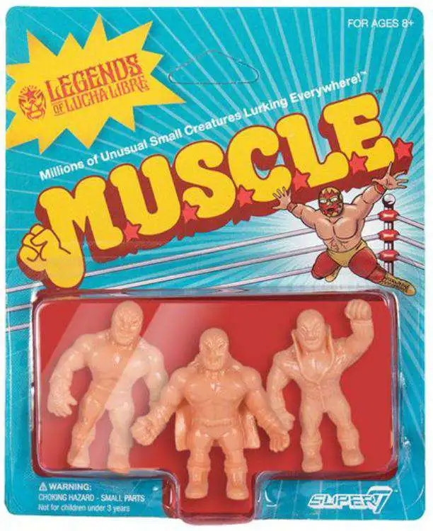 Legends of Lucha Libre M.U.S.C.L.E. Konnan, Solar, & Super Astro 3.75-Inch Figure 3-Pack [Pack B]