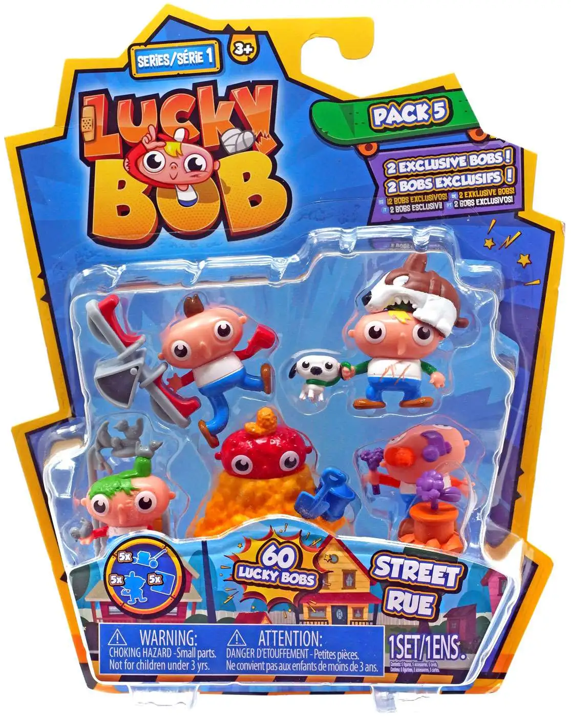 Lucky Bob Mini Figure Series 1 Street 5-Pack [2 Exclusive Bobs!]