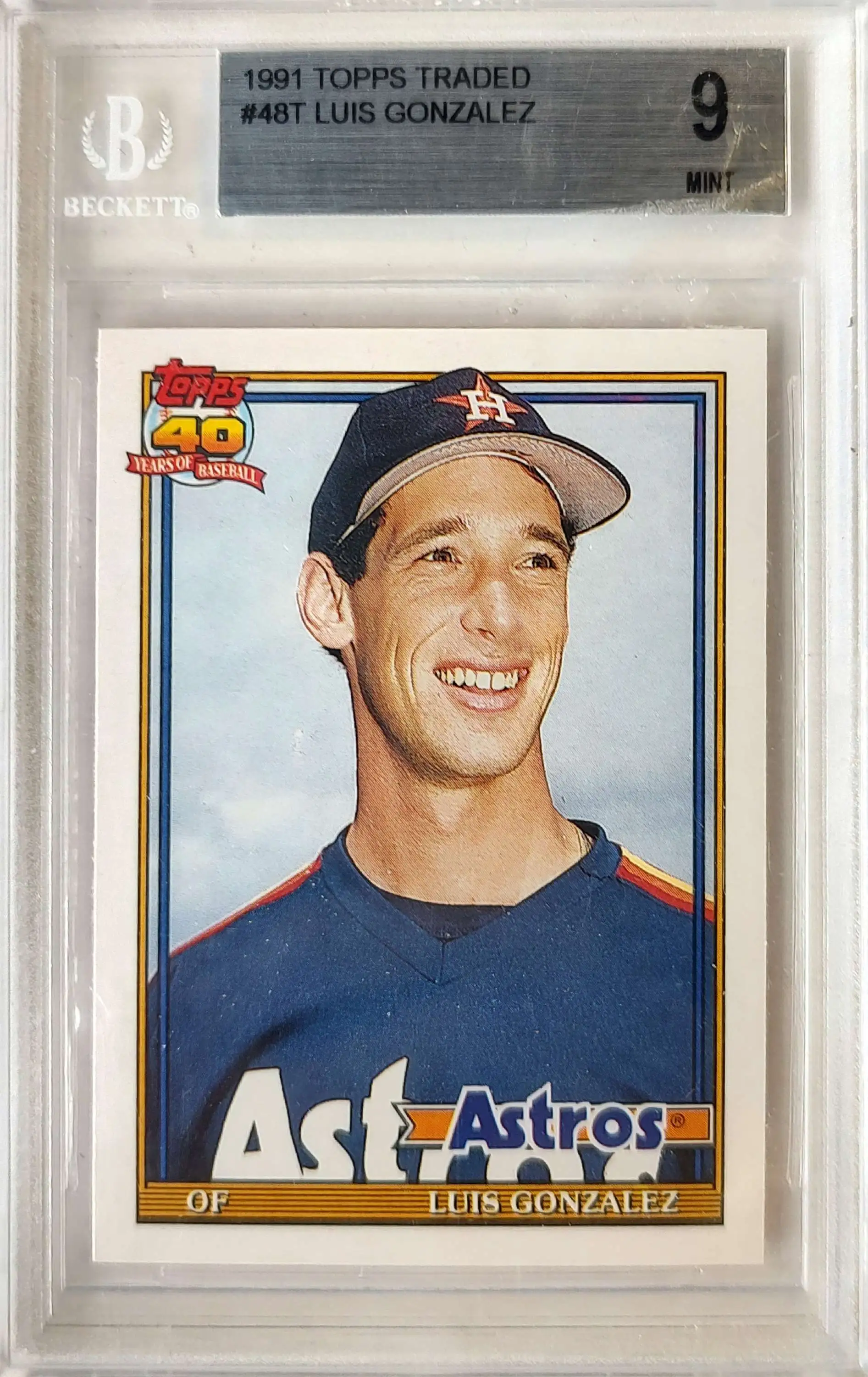 MLB 1991 Topps Traded Luis Gonzalez #48T [Beckett 9]