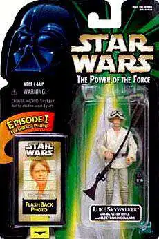 Star Wars A New Hope Power of the Force POTF2 Flashback Luke Skywalker Action Figure [Blaster Rifle & Electrobinoculars]