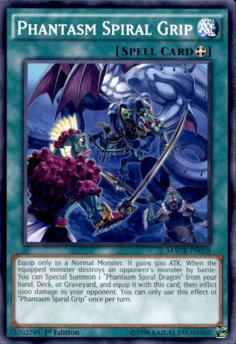 YuGiOh Trading Card Game Maximum Crisis Common Phantasm Spiral Grip MACR-EN058