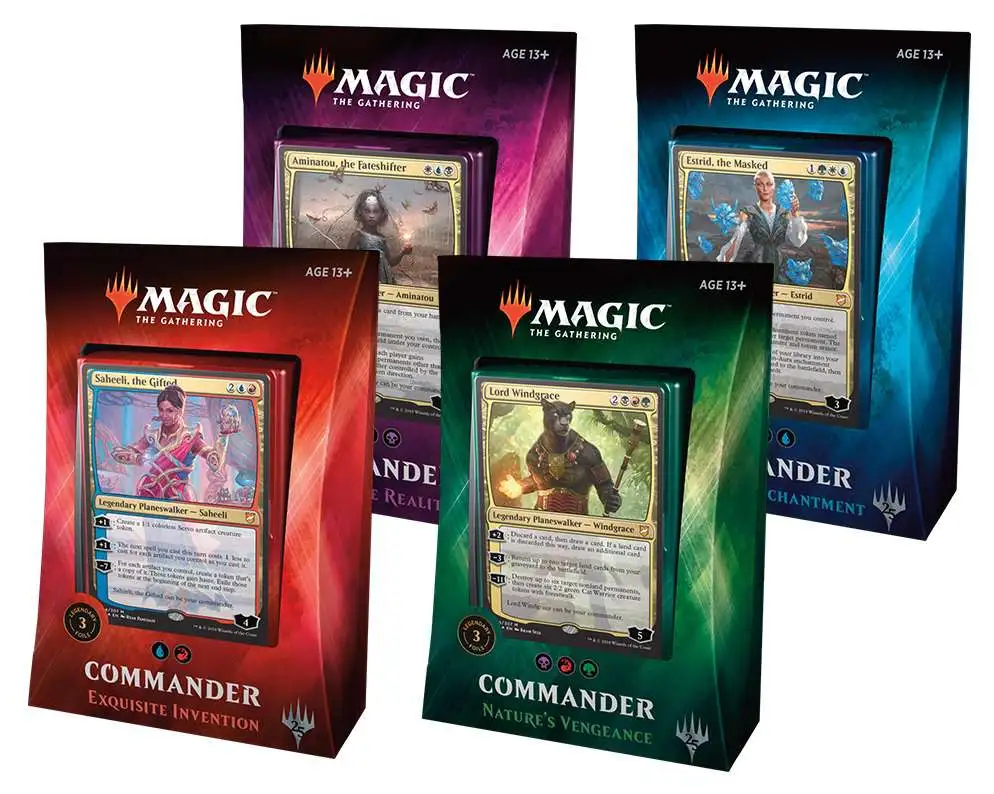 MtG 2018 Set of 4 Commander Decks [Subjective Reality, Nature's Vengeance, Adaptive Enchantment & Exquisite Enchantment]