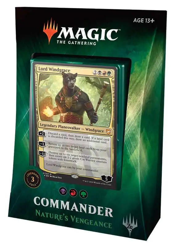 spektrum Prisnedsættelse bogstaveligt talt Magic The Gathering Trading Card Game Commander 2018 Natures Vengeance Deck Black  Red Green Wizards of the Coast - ToyWiz