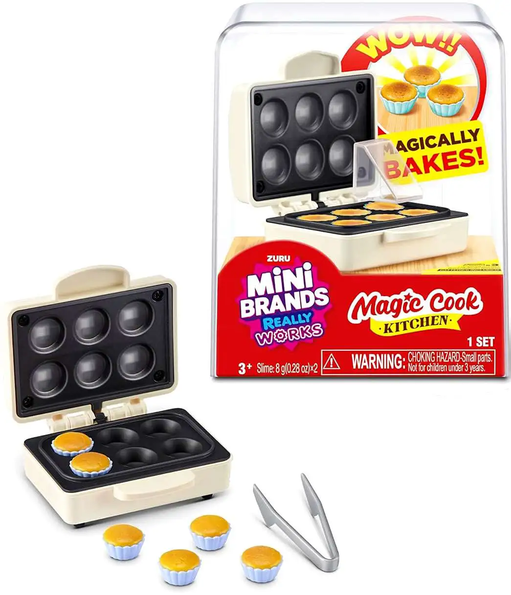 5 Surprise Mini Brands! Really Works Magic Cook Kitchen Cupcake Maker Pack