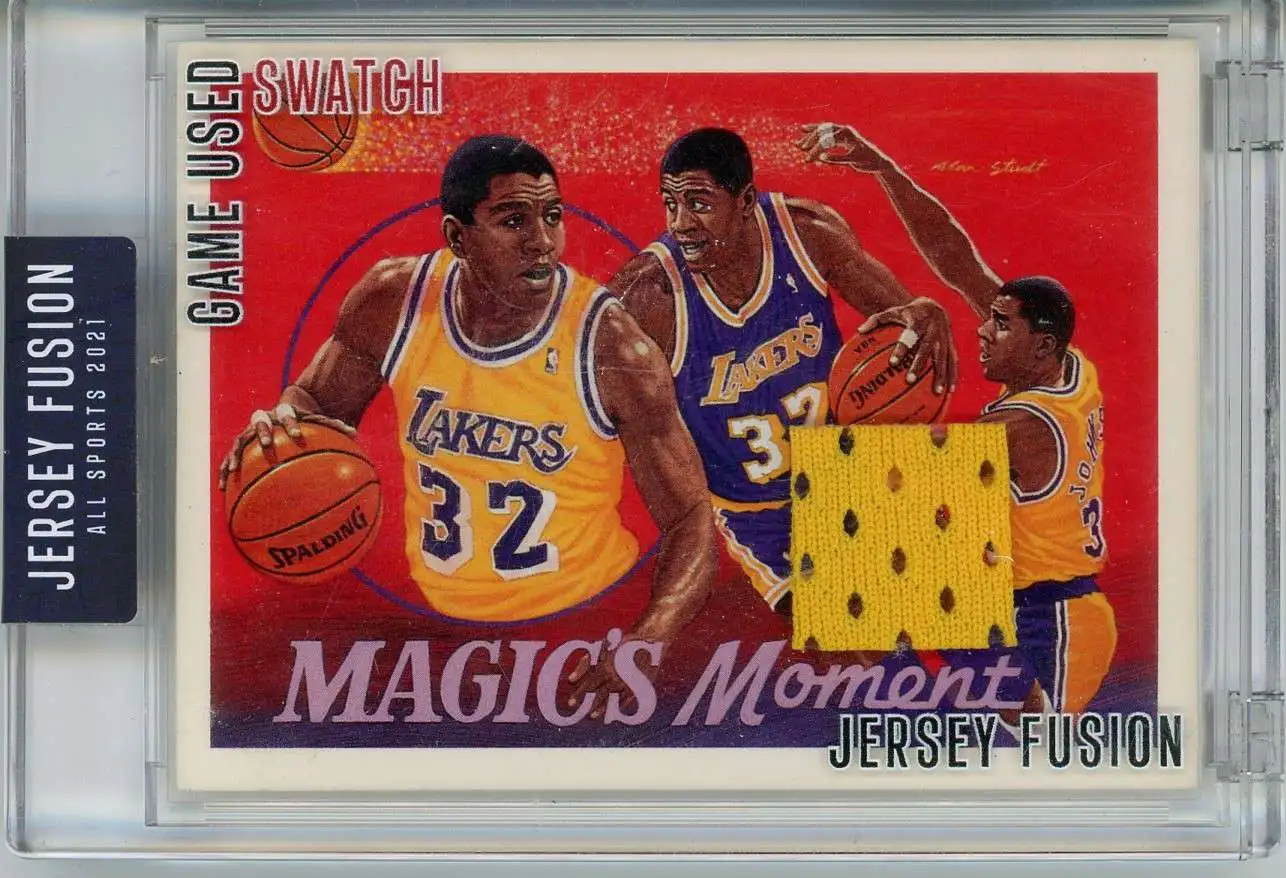 NBA 2021 Jersey Fusion Magic Johnson JF-EJDT [Game Used Swatch]