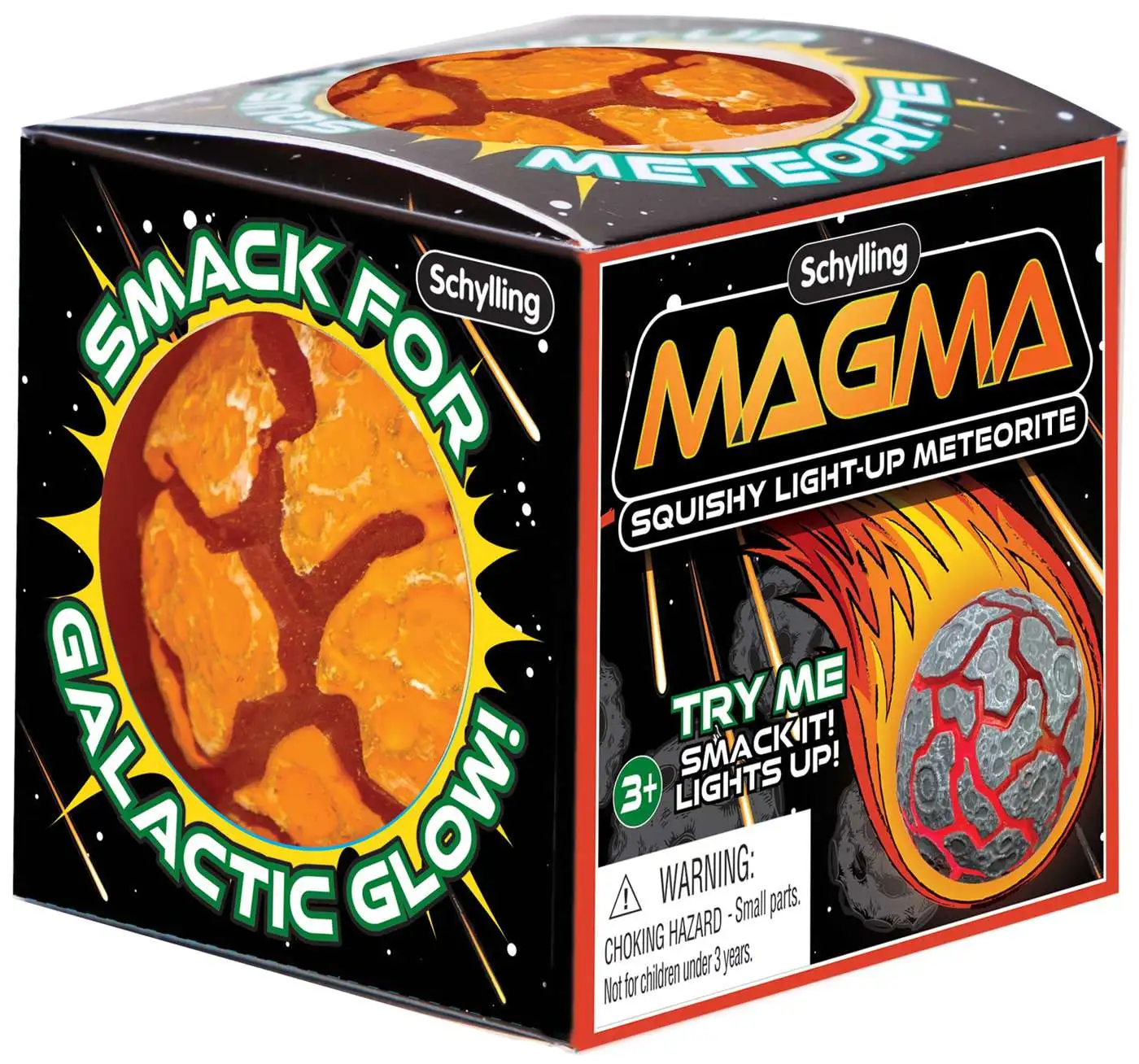 Magma Squishy Light-Up Meteorite ORANGE 2.5-Inch Small Stress Ball