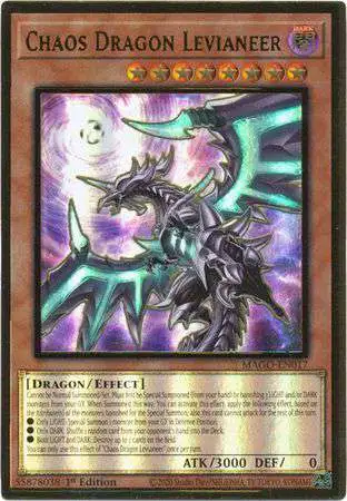 YuGiOh Maximum Gold Premium Gold Rare Chaos Dragon Levianeer MAGO-EN017 [Alternate Art]