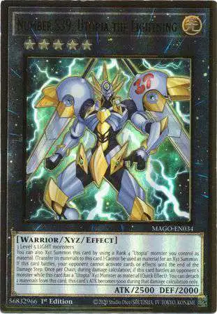 YuGiOh Maximum Gold Premium Gold Rare Number S39: Utopia the Lightning MAGO-EN034